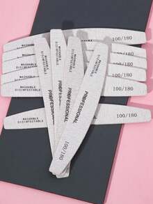 Nail Files, 100/180 Grit Sandpaper, Zebra Pattern Double-Sided Washable Coarse Files, Suitable For Removing Acrylic Nails And Extending Nails, Manicure Care Set, Salon & Home Use - Multicolor - View 9