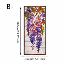 1/6片彩色玻璃花卉窗貼膜，免膠隱私窗貼膜，彩虹效果，適用於廚房、浴室和客廳，四季皆宜的完美家居禮物 - 彩色膜玻璃貼 - 查看 15