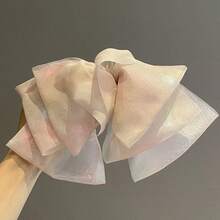 Kẹp tóc kiểu Pháp đính nơ hologram, phụ kiện tóc, kẹp tóc càng cua, trang phục mùa đông cho nữ, nơ, dễ thương, phụ kiện đội đầu, ghim cài tóc - Nhiều màu - Xem 6