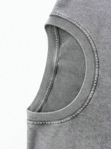 Vintage Style, Tito's Vodka Lovers, Leopard Print, Humorous Slogan "SHOW ME YOU TITOS", Washed, Double-Sided Printed Vintage T-Shirt… Casual Retro T-Shirt, Men's Leisure T-Shirt, Machine Washable And Washable; Cool Design T-Shirt, Durable And Comfortable Material, Street Style Flair, A Must-Have For Street Style Fans, High-Quality Sportswear, Suitable For Everyday Wear, Dates, Leisure Looks, Ideal As A Gift, The First Choice For Giving As A Present. - 灰色 - 查看 2