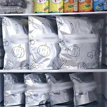 60/30/20/10/1入可重複使用鋁箔食品儲存袋，適合冰箱或冷凍庫廚房收納，3種尺寸拉鍊密封袋，適用於水果、蔬菜、肉類、穀物、堅果、零食及其他食品保存，廚房配件 - 彩色 - 查看 7
