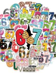 50pcs 67 Styles Popular Internet Meme Graffiti Stickers, Waterproof Durable Reusable For Motorcycle Helmet, Car, Gift Box, Envelope, Graffiti Sticker, Guitar, Laptop, Luggage - Multicolor - View 9