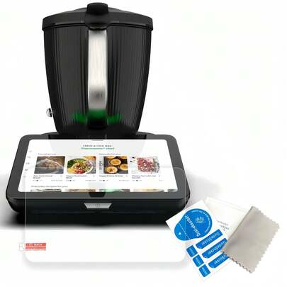 Kompatibel mit Thermomix TM7 Bildschirmschutz aus hochaluminiumhaltigem gehärtetem Glas, Küchenhelfer Schutzfolie