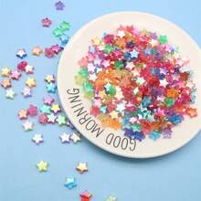 100pcs Acrylic Five-Pointed Star Mosaic DIY Materials, Suitable For DIY Handmade Necklace Pendant Jewelry - Multicolor - View 10