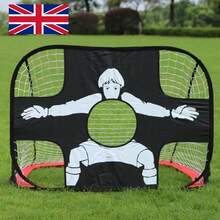 2 In 1 Football Goal Posts For Kids Foldable Football Net Pop Up Goal Target Net - Black - View 2