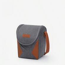 1个弧形大开口保温午餐包 - 单肩包、手提包、午餐盒包、学生便当包、大容量收纳包、随身野餐包、保温包、加厚保温午餐盒包 - 彩色 - 查看 16