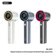 REMAX Ventilador de mano turboalimentado de alta velocidad con pantalla digital RS-SF11, con pantalla LED digital, múltiples velocidades de viento ajustables, diseño portátil, ideal para exteriores, viajes y oficina. - Multicolor - Ver 3