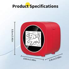 GOTOOGO Mini Impresora de Voz con IA, Impresora de Pegatinas de Voz con IA con Pantalla de Previsualización, Impresora Térmica con 6 Modos de Arte, Perfecta para Imágenes, Fotos, Notas de Estudio, Manualidades DIY & Regalos Creativos - Multicolor - Ver 4
