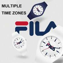 Đồng hồ thể thao FILA màu xanh hải quân, máy quartz, đường kính 40mm, dây đeo silicon liền khối, chống nước, dành cho cặp đôi, học sinh. - Một cỡ - Xem 2