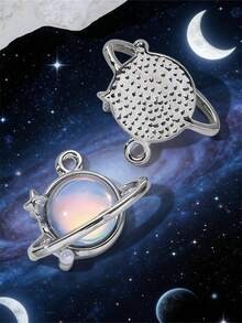 9/20/30/50/100 piezas Surtido aleatorio de colgantes de strass con forma de estrella, luna y corazón, decoración Y2K DIY para collares, pulseras y joyería - azul - Ver 7