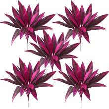 1株/2株/4株装大型18叶龙血树人造绿植，21.65英寸超大仿真绿植，户外人造绿植，适用于户外、家居、办公室、花园、门廊、谷仓装饰，以及结婚纪念日、节日（复活节、母亲节、圣帕特里克节）、春夏装饰、悬挂展示、室内外使用。 - 中紫紅色 - 查看 9