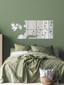 每套12片 - 金色女郎剪影心形镜面墙贴 - 鏡面牆貼 - 查看 6