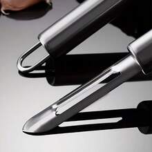 Stainless Steel Anti-Rust Silver Potato Carrot Peeler With Ergonomic Handle, Dishwasher , Suitable For Various Fruits And Vegetables - Multicolor - View 10