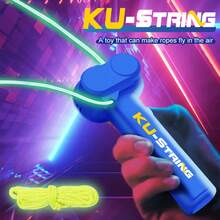 1pc Luminous Toy String Rope Launcher, Portable Handheld String Rope Decompression Toy, Glow-In-The-Dark Pet Entertainment Equipment, Teenage Party Gift - Multicolor - View 2