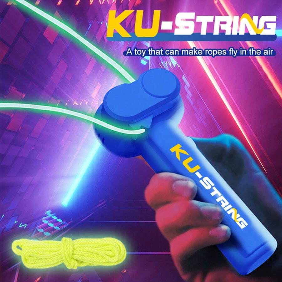 1pc Luminous Toy String Rope Launcher, Portable Handheld String Rope Decompression Toy, Glow-In-The-Dark Pet Entertainment Equipment, Teenage Party Gift