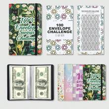 1pc Of Strap-Bound Savings Book, Includes A 100-Day Cardstock Sheet, 100-Day Money-Saving Challenge Notebook With Budget Envelopes And Savings Cards - Weekly Budget Planner, Suitable For Undated System, New Year Savings Goal Planning - Multicolor - View 14
