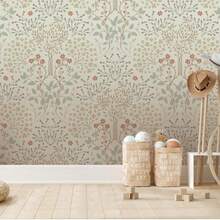 Tranh dán tường tự dính có thể tháo rời, họa tiết dây leo cổ điển. - A - Xem 3