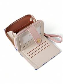 BATSIOE Cute Kitty Wallet, Fresh Japanese Style Women/Girl Short Zipper Purse, Textured Student Card Holder - Pink - View 6