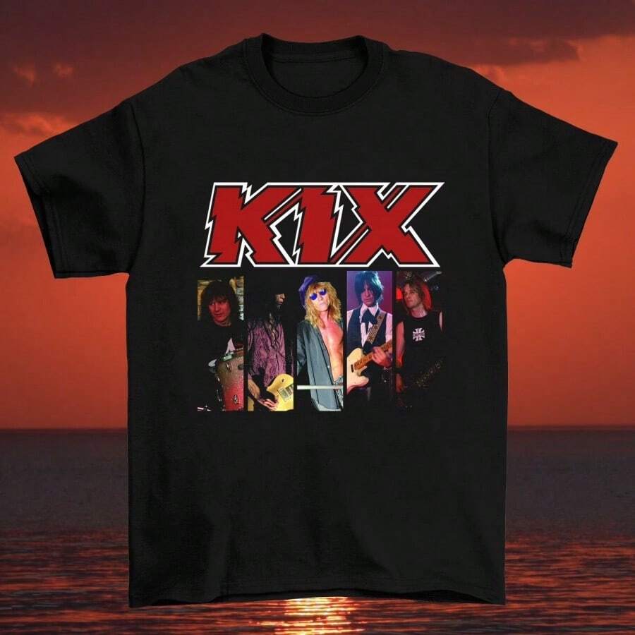 Kix America Rock Band T Shirt Full Size S-5XL - màu đen - Xem 1