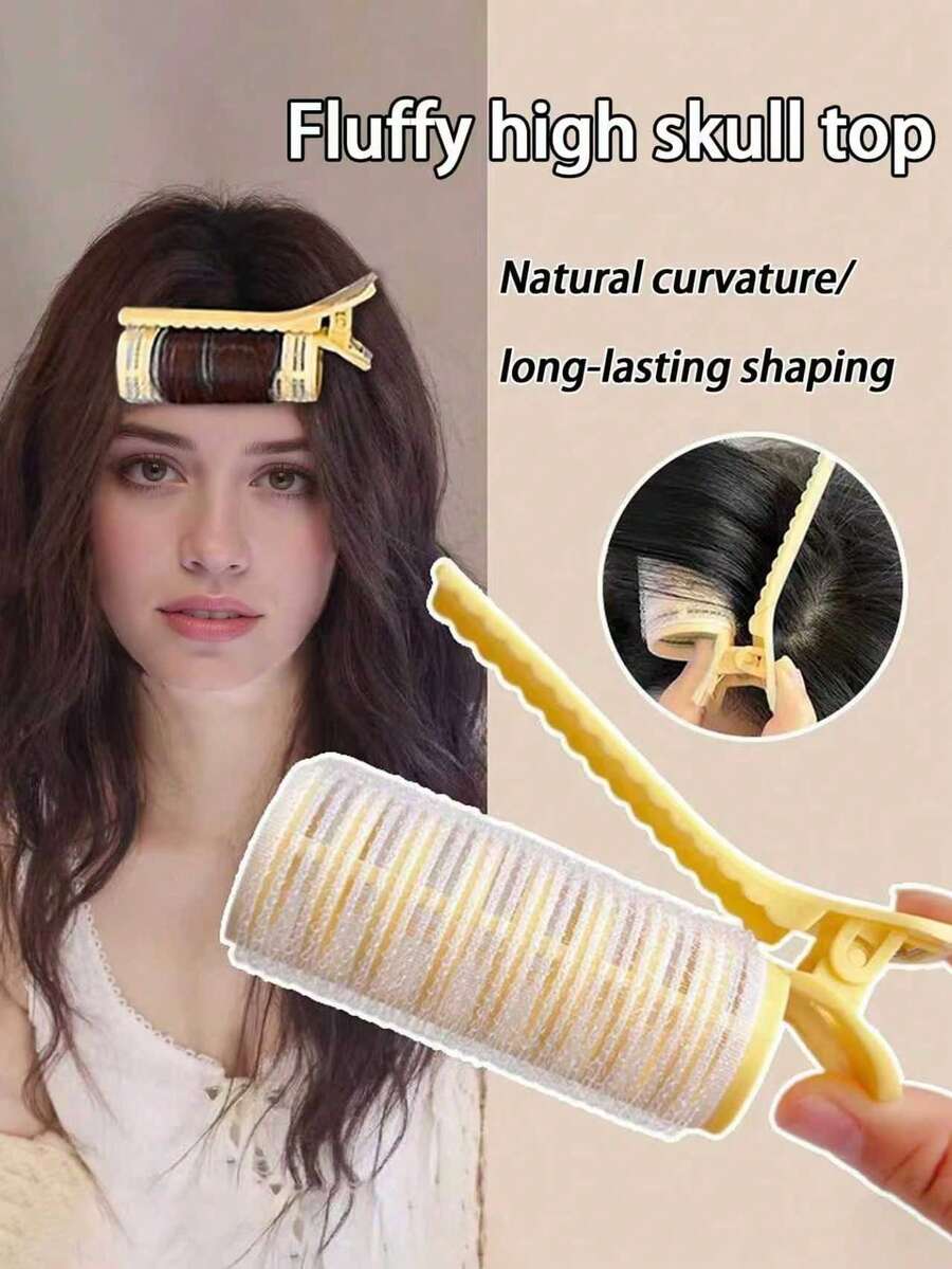 French New Curling Iron, Student Fluffy Clip, Slouchy Curling Iron, Top Root Clip, Air Bangs Curling Clip, Back To School Season, Travel Vacation Essential, Women Hair Accessory