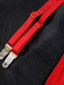 Bộ đồ lót gợi cảm 3 món dành cho nữ, áo hai dây xuyên thấu bằng lưới. - Đỏ - Xem 11