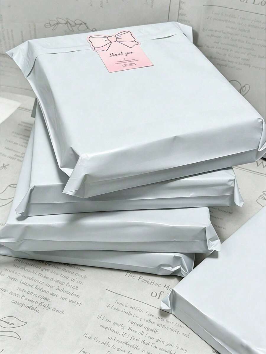 100/10 túi quà dày dặn, chống thấm nước, màu trơn, kiểu dáng tối giản, đa năng, phù hợp cho trường học, văn phòng, tựu trường, gửi thư, quà sinh nhật cho nam giới, hộp quà Valentine, quà tặng nam, túi quà số lượng lớn, túi quà màu xanh dương, ngày lễ tình nhân, Giáng sinh - trắng - Xem 1