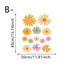 1pc Removable Static Cling Window Film With Floral Plant Pattern, Suitable For Living Room Bedroom Home Decor - Multicolor - View 15