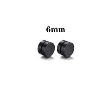 4 piezas de clips de oreja magnéticos minimalistas y de moda, aretes magnéticos unisex para hombres y mujeres sin orejas perforadas, estilo minimalista para uso diario - Negro - Ver 23