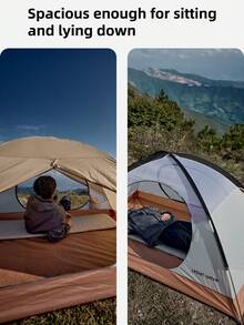 [URBANWAVE] 2-Person Outdoor Backpacking Tent, Ultra-Light Hiking Tent, 4-Season Backpack Tent Made Of Tear-Resistant Polyester Fabric, Lightweight Camping Tent, Compact Packable Tent And Super-Light Sunshade System - A - View 3
