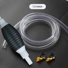 A Multifunctional Portable Suction Pump With An Extendable PVC Hose, Suitable For Transferring Natural Gas, Petroleum, Water And Fuel. Compact Design With Adjustable Flow Control Knob, Available In Black And White Colors. - A - View 8