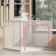 Hộp đựng quần áo, chăn ga gối đệm bằng nhựa PVC trong suốt, dung tích lớn, có thể gập lại, dùng trong gia đình. - Nhiều màu - Xem 6