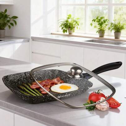 Padella antiaderente tradizionale a nido d'ape / Struttura esagonale a nido d'ape / Padella per friggere e saltare di varie dimensioni per uso domestico