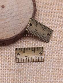 5 piezas de 12x22mm Conectores con diseño de regla, Encantos para herramientas para hacer pulseras, collares y joyería artesanal - Conector  de regla - Ver 6