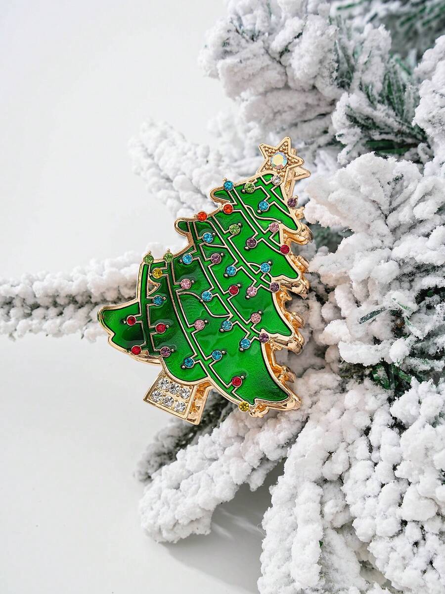 1pcsThe New European And American Christmas Tree Hair Clips Are Suitable For Wearing During Festivals. They Are Cute And Sweet, Making Them Perfect Party Gifts. - Multicolor - View 1