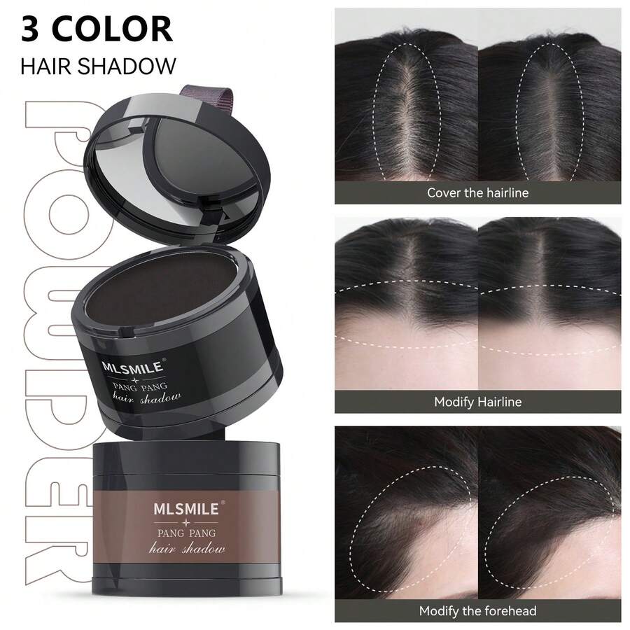 Root Touch Up Powder, Instant Gray Coverage, Hair Loss Concealer, Long-Lasting Waterproof Hair Color Powder For Thinning Hair, Root Cover Up Hairline Shadow Powder Stick, Multifunctional Dyeing Fibers For Eyebrows, Beard Line, With Mirror And Powder Puff - Nhiều màu - Xem 1