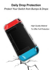 1个透明Switch保护壳，可爱透明保护套，兼容Switch 2/Switch NS/Switch OLED/Switch Lite，时尚游戏配件，Switch玩家的完美礼物 - 查看 4