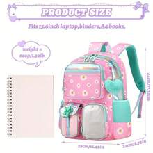 3pcs/Set Women Lightweight High Density Nylon Zipper Closure Backpacks, Suitable For School And Daily Use - A - View 3