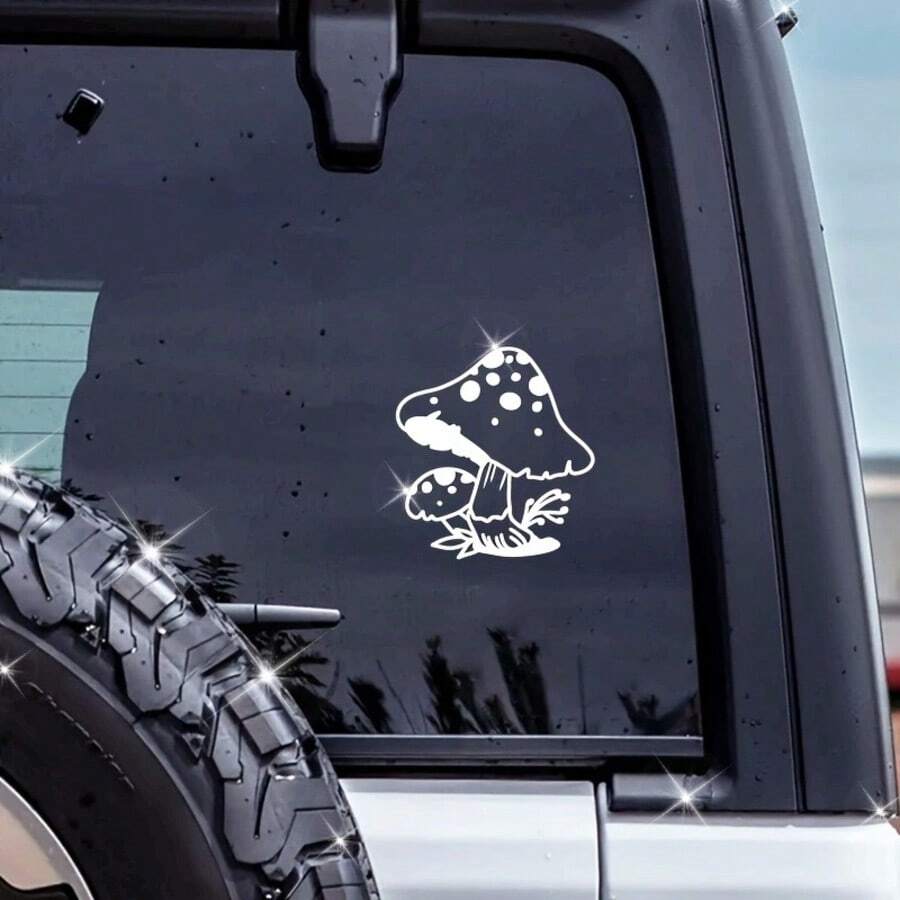 Waterproof Mushroom Sticker, Vinyl Decal For Car Truck Bumper Window Laptop Phone - A - View 1