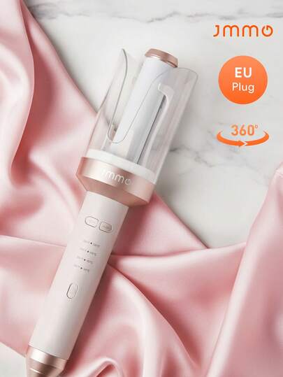 JMMO 旋轉式捲髮棒，自動捲髮器，LED指示燈，4檔溫度設置，3分鐘輕鬆打造持久造型，美容美髮必備工具 - 歐標插頭
