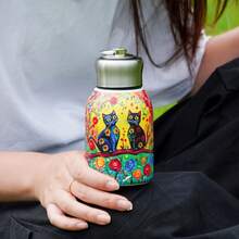 Botol Air Olahraga Mini 300ml/10oz, Baja Tahan Karat 316, Isolasi Dinding Ganda, Dengan Pegangan & Tutup Anti Bocor, Saringan Teh Terintegrasi, Cocok Untuk Penggunaan Musim Panas di Luar Ruangan, Tahan Guncangan & Dapat Digunakan Kembali - MultiWarna - View 8
