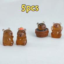 5/10/20pcs Night Light Mini Resin Animal Capybara, Used To Relieve Anxiety And Focus, Perfect For Birthday Gifts, Party Gifts, Best Gifts, Holiday Gifts, Sock Gifts, Party Gifts, And Prank Games! - Multicolor - View 8