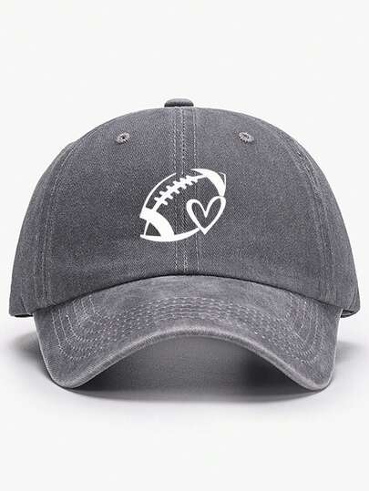 Gorra de béisbol ajustable con forma de corazón, sombrero casual y protector para exteriores adecuado para viajes, ciclismo, fiestas, uso diario, deportes, camiones, festivales, unisex, estilo Y2K, adecuado para ver partidos de fútbol
