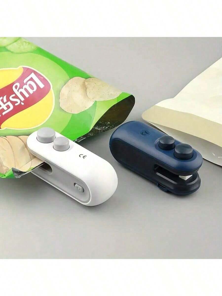 1pc USB Rechargeable Mini Heat Sealer, Built-In Magnet, Portable Food Bag Sealer Suitable For Snacks, Chips And Cookies, Suitable For Home, Picnic And Travel