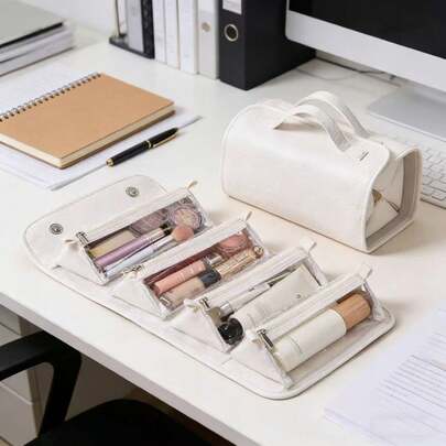 便携式化妆包，大容量旅行化妆品收纳包，摄影师化妆工具包