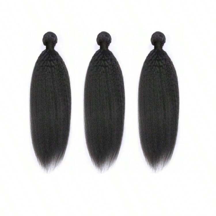 ZHENDEFA 3/4 Bundles Virgin Brazilian Hair Extensions, Straight, Unprocessed, Pure Black Color, 12A Grade High Quality Hair Wefts - SNatural - View 21