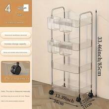 1pc Acrylic Storage Organizer, Suitable For Bathroom, Kitchen And Living Room | Transparent Multi-Layer Tissue Box With 360° Rotating Design - Clear - View 16