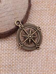 10pcs 24x29mm Compass Charms Pendant For DIY Jewelry Making Necklace Keychain Phone Chain Bracelet Making Accessories Handmade Craft Making Findings - Compass - View 9