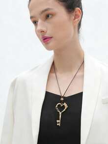 1条波西米亚银色合金圆盘项链，时尚串珠长链，适合休闲或派对佩戴，可作为送给母亲、女朋友或男朋友的礼物 - 串珠 - 查看 8