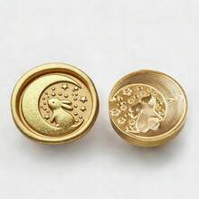 1 đầu đóng dấu bằng đồng thau (không bao gồm cán), các họa tiết bao gồm hình trái tim, động vật (mèo, ngựa, chó, ong, côn trùng), sao, trăng, thích hợp để đóng dấu lên thiệp mời cưới, phong bì và bao bì quà tặng. - mảnh đơn - Xem 38