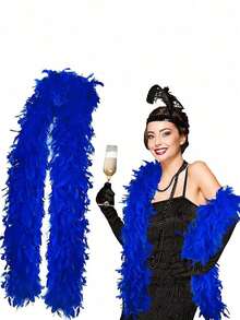 1pc Fluffy Faux Feather Scarf/Shawl, Suitable For DIY Birthday Party Costumes, Wedding Photography Props, Stage Performance, Home Party, Halloween Costumes, Concerts And Home Decor, Carnival Costumes And Accessories, Party Supplies. - Multicolor - View 9